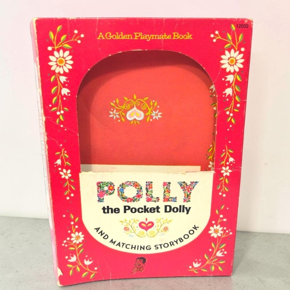 VTG Golden Playmate Polly the Pocket Dolly Storybook 1966 Retro Toy Book 12032